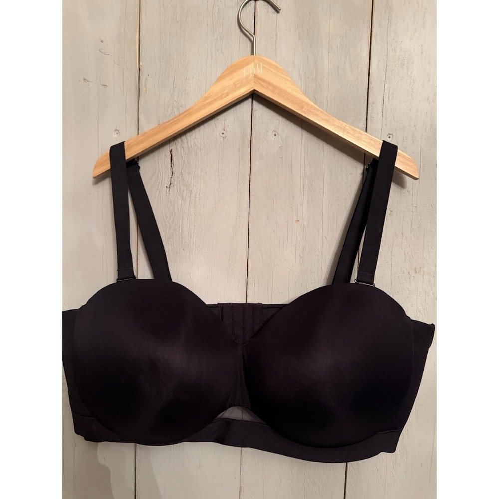 Lane Bryant Cacique Comfort Bliss Multi-Way Strapless Underwire Bra 46DDD Black